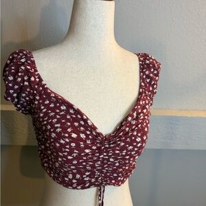 La Hearts Deep Red Crop Top